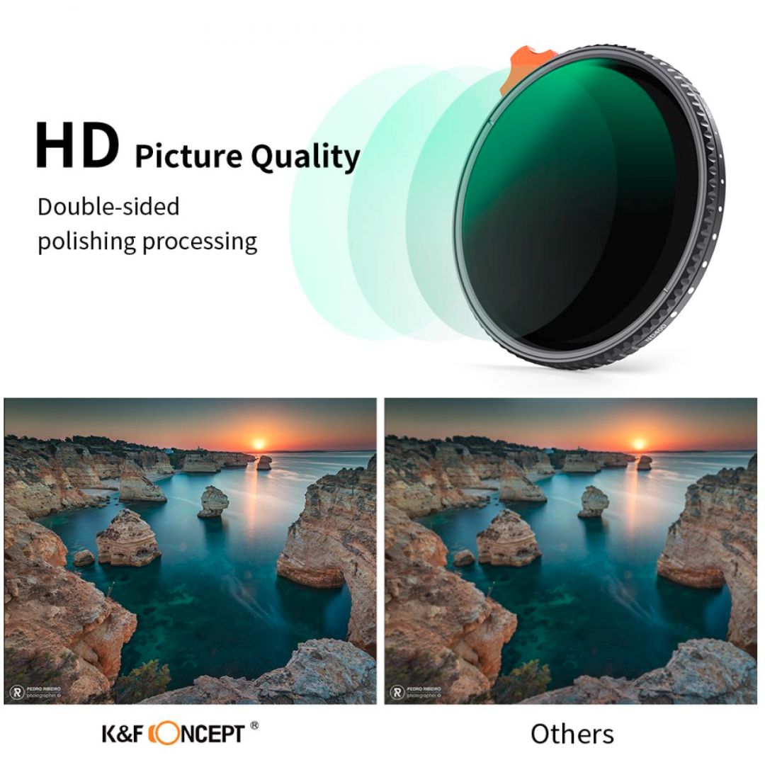 K&F Concept 67mm Variable ND Filter ND2-ND400 Nano X VND KF01.1463 - 6